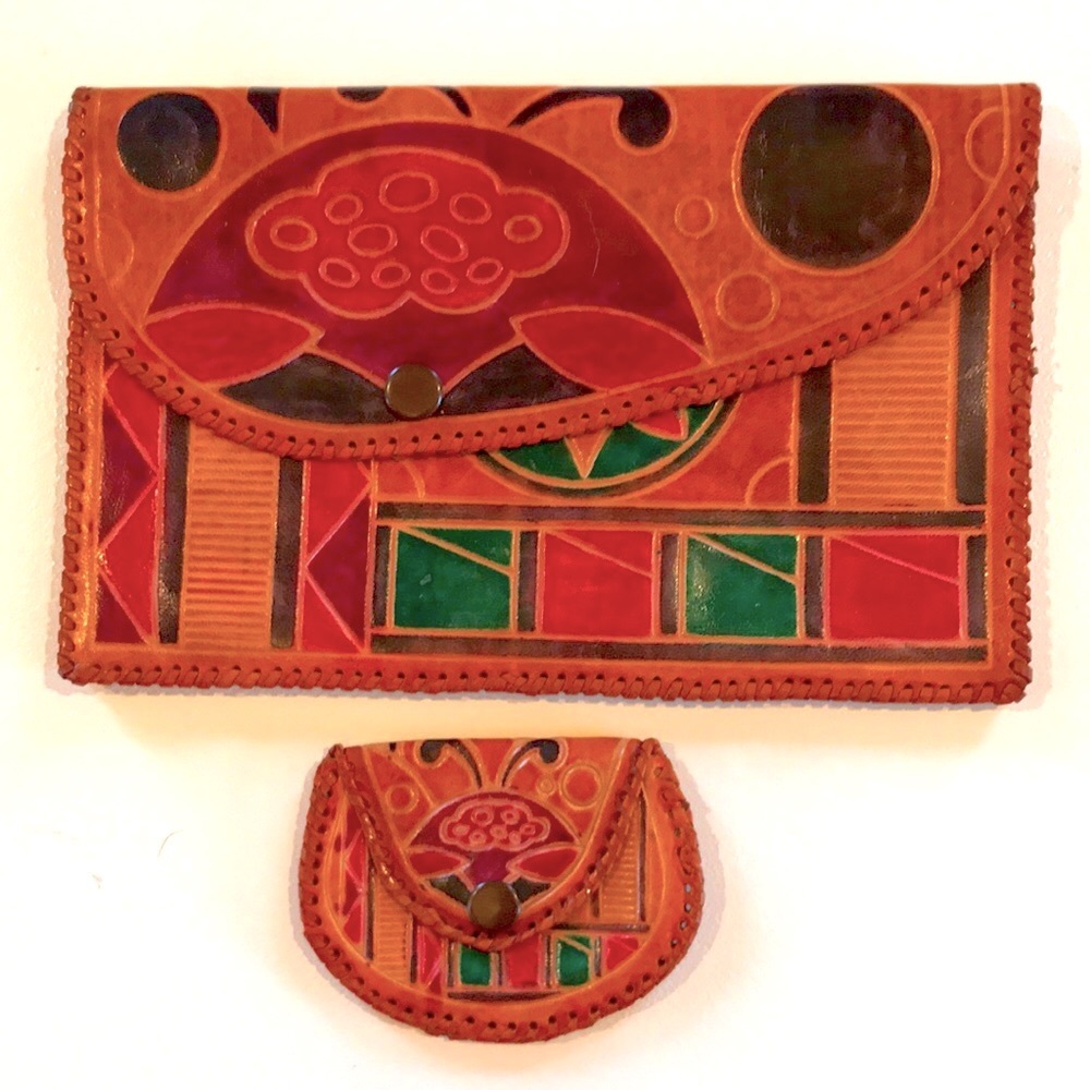 Leather Wallet and Coin Purse from India